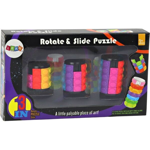 LeanToys Zestaw Układanek Logicznych Walec 3 Stopnie Trudności 14168952 5905991004387