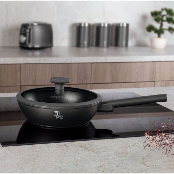 Patelnia Berlinger Haus GŁĘBOKA PATELNIA TYTANOWA 24cm BERLINGER HAUS BH-8122 ANTRACIT 14171434 5999108467462