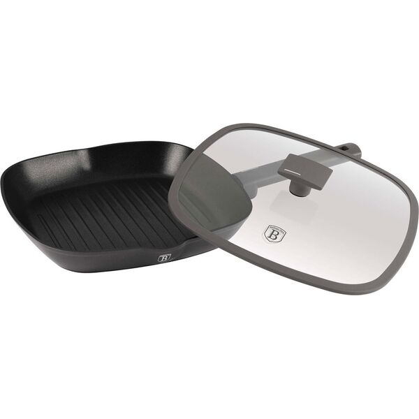 Patelnia Berlinger Haus PATELNIA GRILLOWA TYTANOWA Z POKRYWĄ 28cm BERLINGER HAUS BH-8127 ANTRACIT 14171575 5999108467561