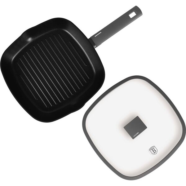 Patelnia Berlinger Haus PATELNIA GRILLOWA TYTANOWA Z POKRYWĄ 28cm BERLINGER HAUS BH-8127 ANTRACIT 14171575 5999108467561
