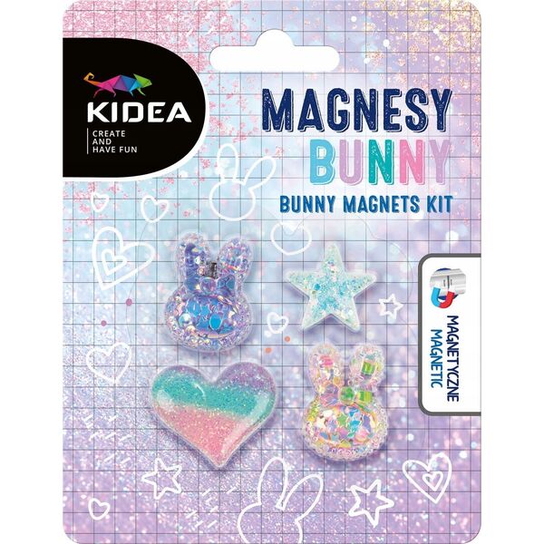 Derform MAGNES BUNNY CEKIN/BROK MIX 4SZT DERF KIDEA B/C 14172338 5906601700354