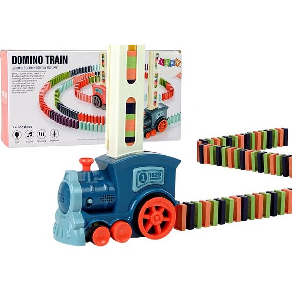 LeanToys Interaktywna Lokomotywa Pociąg Układająca Domino Dźwięk 14174766 5905214976866
