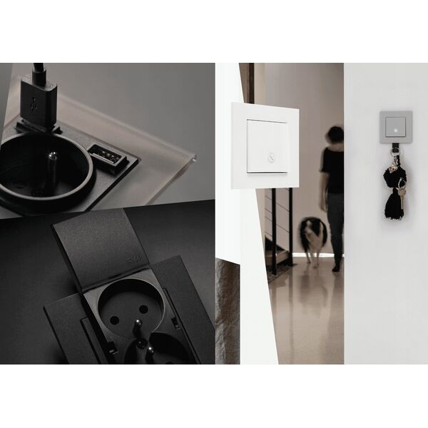 Kontakt-Simon Ściemniacz Kontakt-Simon 55 TESW1W.01/111 DIMMER W do pasków LED-owych, sterowany smartfonem moduł biały mat 14176236 5902787891541