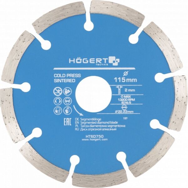 Högert Technik HOGERT TARCZA DIAMENTOWA 115x22,2/SEG. 14177353 5902801319990