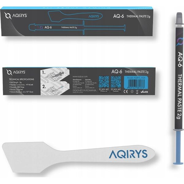 Pasta termoprzewodząca AQIRYS AQIRYS Pasta termiczna AQ-6 14178309 5949161381373