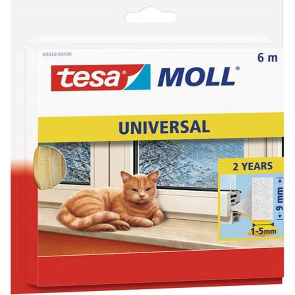 Tesa tesamoll Schaumstoff Universal 1m x 5mm weiß 14178830 4042448102720
