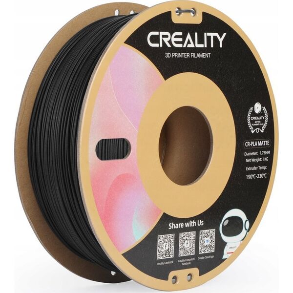 Creality Creality Filament PLA Plus, 1kg, 1,75mm, Black (3301010061) 14181568 6971636407836