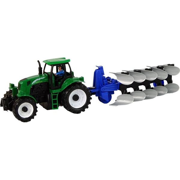 LeanToys Zielony Traktor z Pługiem Farma LEAN Toys 14185936 5905515353151