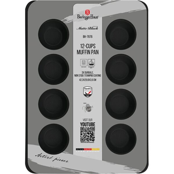 Berlinger Haus FORMA TYTANOWA DO MUFFINEK BERLINGER HAUS BH-7876 MATTE BLACK 14189890 5999108472268