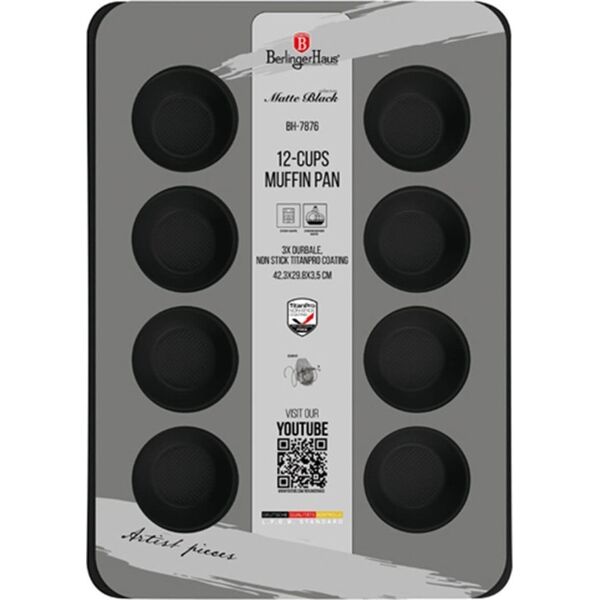 Berlinger Haus FORMA TYTANOWA DO MUFFINEK BERLINGER HAUS BH-7876 MATTE BLACK 14189890 5999108472268