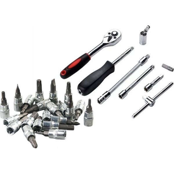 LeanToys Zestaw Kluczy Nasadowych 1/4" - 46 Elementów w Walizce LEAN Toys 14195421 5905991031048