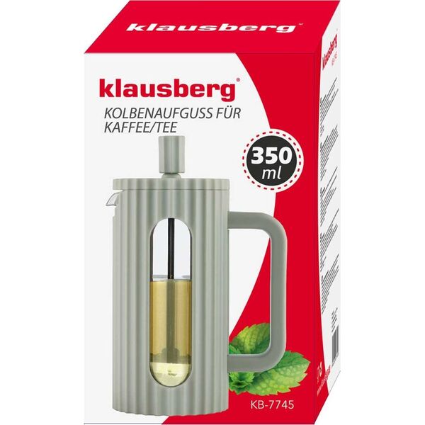 Klausberg ZAPARZACZ TŁOKOWY DO KAWY/HERBATY Z 350ml KLAUSBERG KB-7745 ZIELONY 14198890 5908287277458