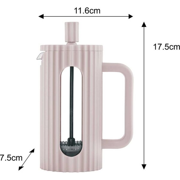 Klausberg ZAPARZACZ TŁOKOWY DO KAWY/HERBATY Z 350ml KLAUSBERG KB-7744 RÓŻOWY 14198902 5908287277441