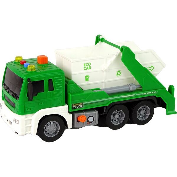 LeanToys Ciężarówka Śmieciarka Segregowanie Zielona Napęd Frykcyjny 1:16 LEAN Toys 14202252 5905515354004