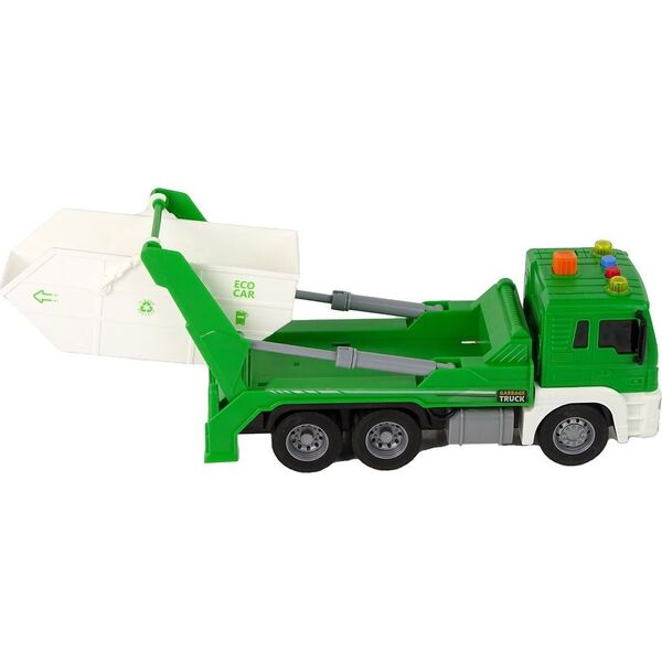 LeanToys Ciężarówka Śmieciarka Segregowanie Zielona Napęd Frykcyjny 1:16 LEAN Toys 14202252 5905515354004