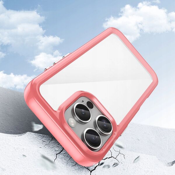 Hurtel Etui Outer Space Case z żelową ramką do iPhone 16 Pro - czerwone 14202308 5907769364990