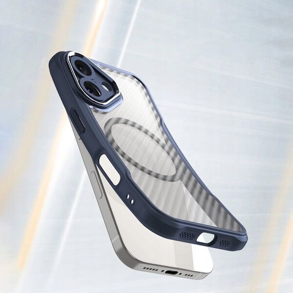 Hurtel Etui silikonowe Leading Series MagSafe do iPhone 16 - niebieskie 14202310 5907769365096