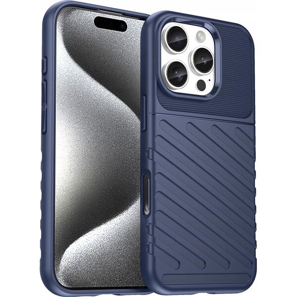 Hurtel Etui silikonowe Thunder Case do iPhone 16 Pro Max - niebieskie 14202314 5907769364884