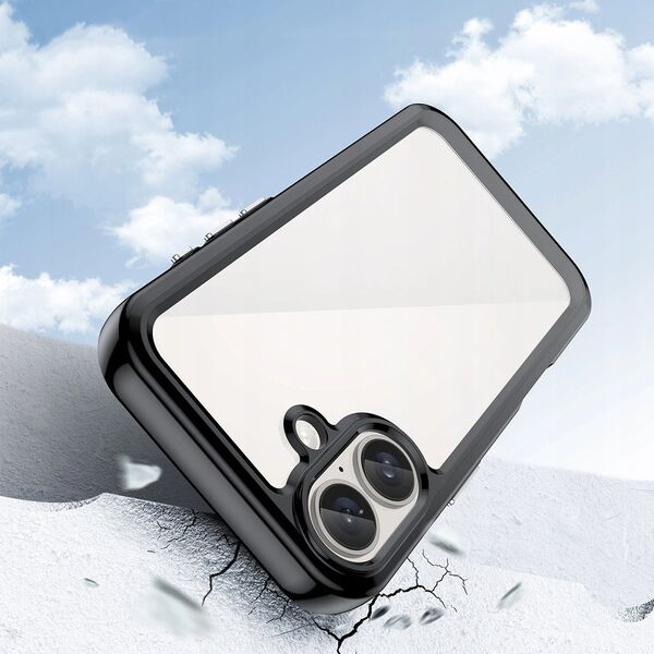 Hurtel Etui Outer Space Case z żelową ramką do iPhone 16 Plus - czarne 14202358 5907769364907