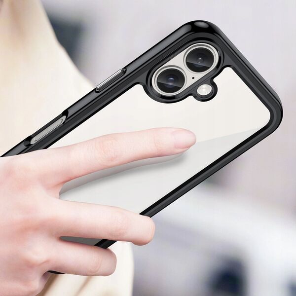 Hurtel Etui Outer Space Case z żelową ramką do iPhone 16 Plus - czarne 14202358 5907769364907