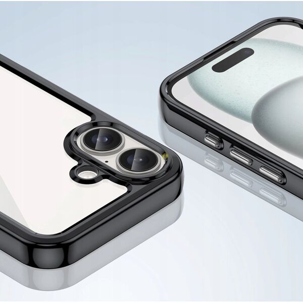 Hurtel Etui Outer Space Case z żelową ramką do iPhone 16 Plus - czarne 14202358 5907769364907
