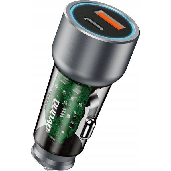 Ładowarka Dudao Ładowarka samochodowa Dudao R4T 30W USB-A / USB-C - szara 14203625 6976625332687