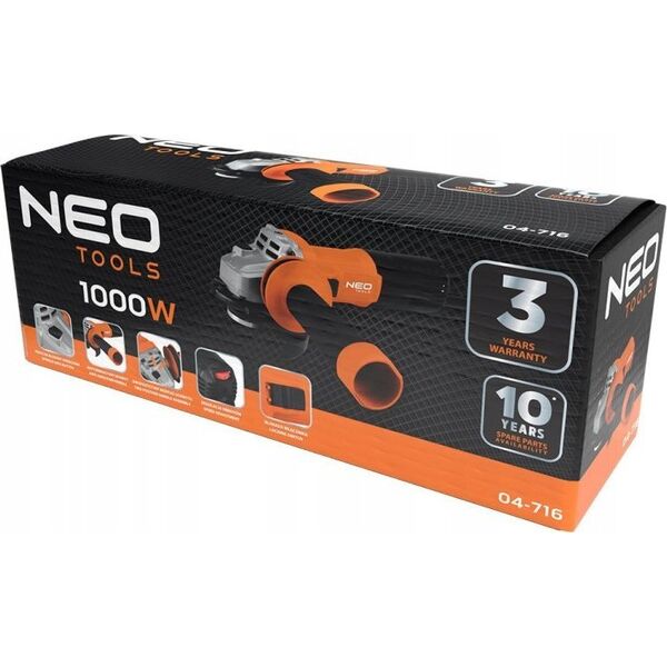 Szlifierka Neo Szlifierka kątowa 1000W, 125 mm 14203778 5907558465303