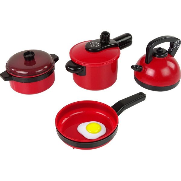 LeanToys Zestaw Garnków Akcesoriów Kuchennych Czerwony LEAN Toys 14204669 5905679073131