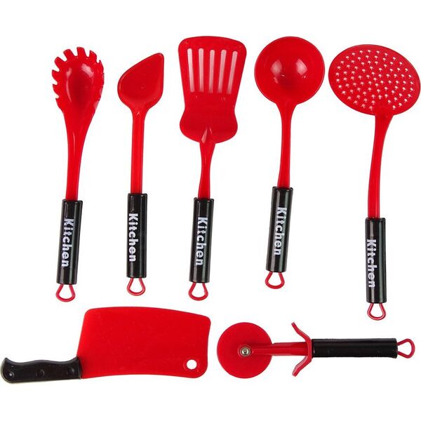 LeanToys Zestaw Garnków Akcesoriów Kuchennych Czerwony LEAN Toys 14204669 5905679073131