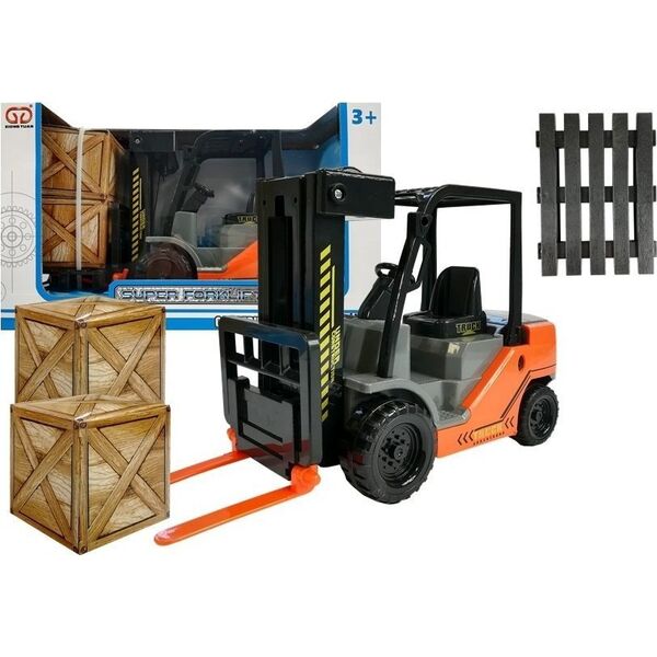 LeanToys Wózek Widłowy z Paletą i Pudełkami LEAN Toys 14204693 5905323219076