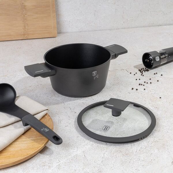 Berlinger Haus GARNEK TYTANOWY Z POKRYWĄ 24cm BERLINGER HAUS BH-8131 ANTRACIT 14214056 5999108467646