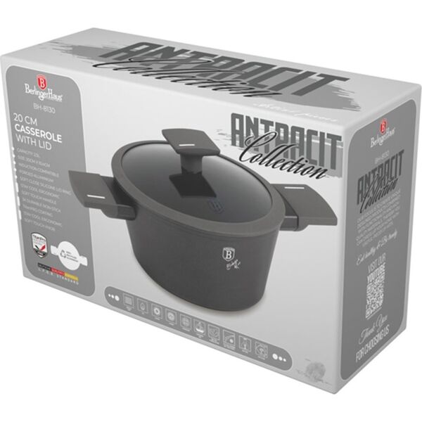 Berlinger Haus GARNEK TYTANOWY Z POKRYWĄ 20cm BERLINGER HAUS BH-8130 ANTRACIT 14214057 5999108467622