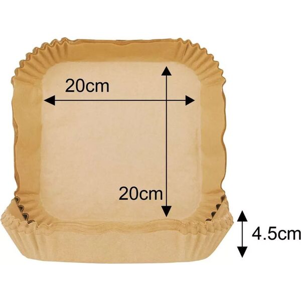 Klausberg WKŁAD PAPIEROWY DO FRYTOWNICY 20x20cm 100szt. KLAUSBERG KB-7782 14214112 5908287277823