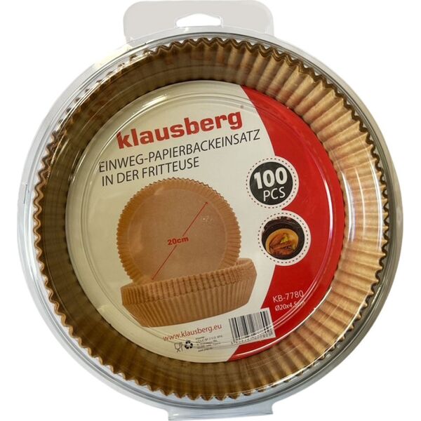 Klausberg WKŁAD PAPIEROWY DO FRYTOWNICY 20cm 100szt. KLAUSBERG KB-7780 14214113 5908287277809