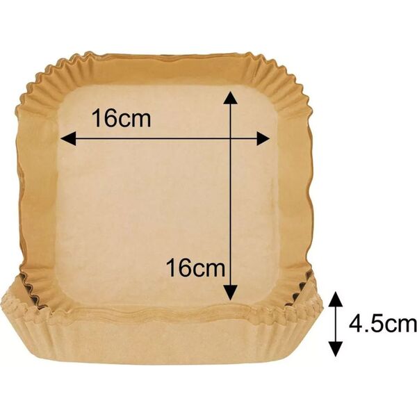 Klausberg WKŁAD PAPIEROWY DO FRYTOWNICY 16x16cm 100szt. KLAUSBERG KB-7781 14214114 5908287277816