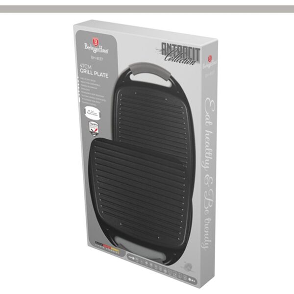 Patelnia Berlinger Haus PŁYTA GRILLOWA TYTANOWA 47cm BERLINGER HAUS BH-8137 ANTRACIT 14214127 5999108467769