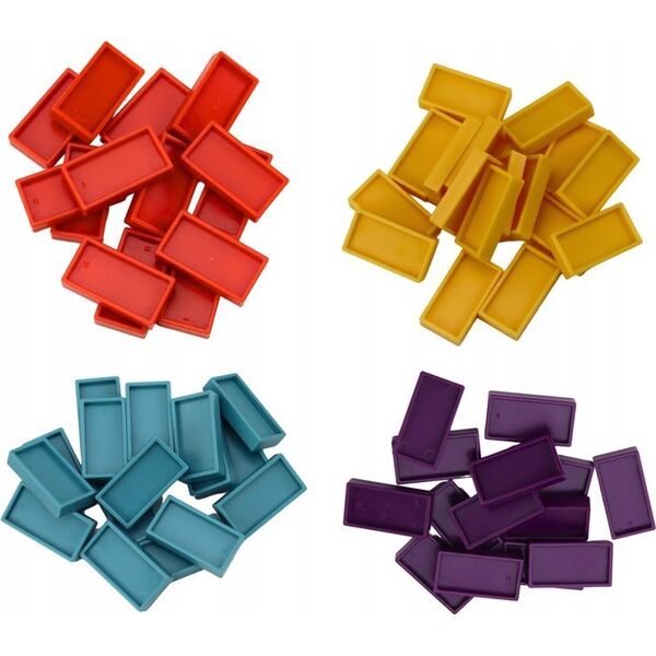 LeanToys Autko Zielony Dinozaur na Baterie Układające Kolorowe Domino 4 Kolory Klocków 14214993 5905991018650