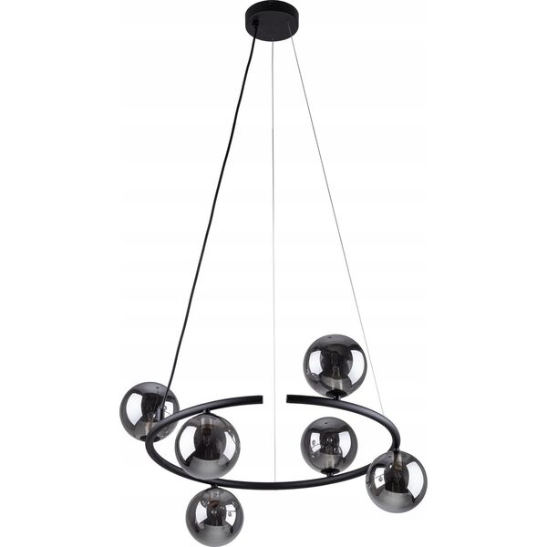 Lampa wisząca TKKRYWULT TK Lighting Anabelle 6843 lampa wisząca zwis 6x6W G9 czarna/grafitowa 14215401 5901780568436