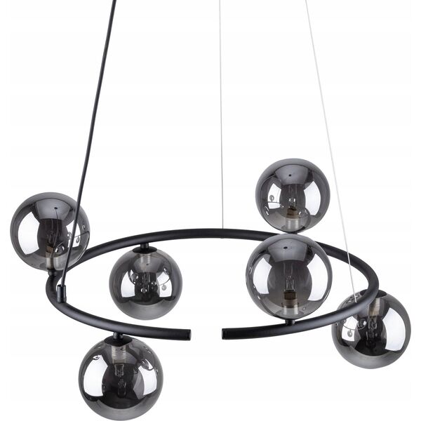 Lampa wisząca TKKRYWULT TK Lighting Anabelle 6843 lampa wisząca zwis 6x6W G9 czarna/grafitowa 14215401 5901780568436