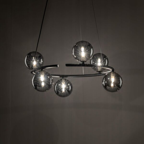 Lampa wisząca TKKRYWULT TK Lighting Anabelle 6843 lampa wisząca zwis 6x6W G9 czarna/grafitowa 14215401 5901780568436