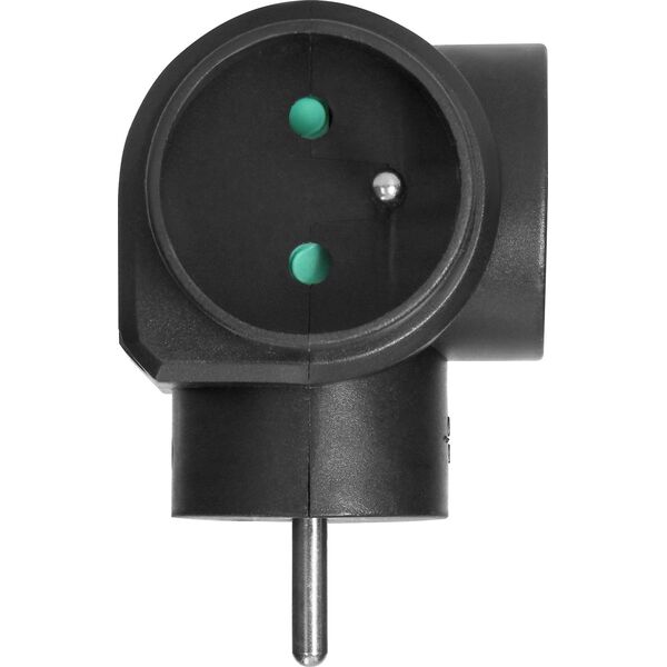 Orno Rozgałęźnik 3x2P+Z, czarny 14218510 5908254813313