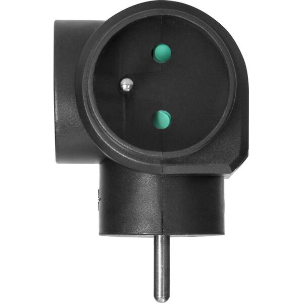 Orno Rozgałęźnik 3x2P+Z, czarny 14218510 5908254813313