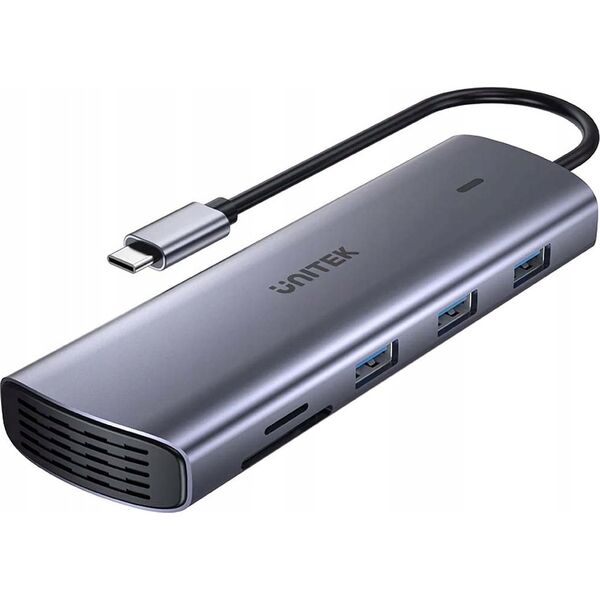 HUB USB Unitek Unitek Hub 9w1 USB C Gigabit Ethernet HDMI VGA 3x USB A czytnik kart PD 100W 14222245 4894160050687