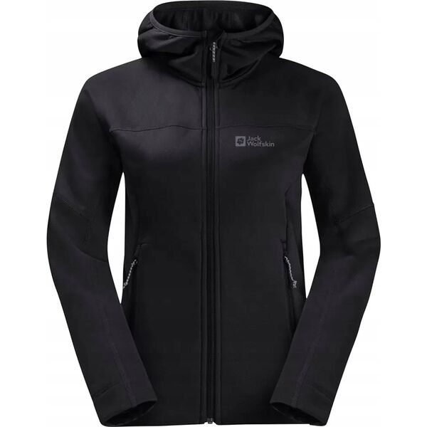 Jack Wolfskin Jack Wolfskin Hirschberg Hooded FZ W 1710871-6000 Czarne S 14224986 4064993563580