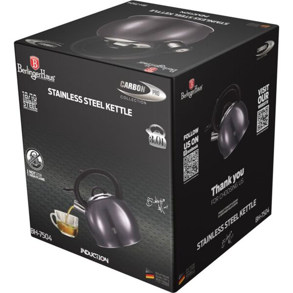 Berlinger Haus CZAJNIK 3L BERLINGER HAUS BH-7504 Z GWIZDKIEM CARBON PRO 14225971 5999108475870