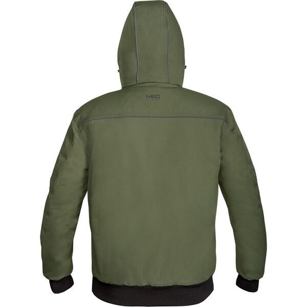 Kurtka męska Neo Tools Kurtka ocieplana z kapturem OUTDOOR, zielona, rozmiar XXL 14237713 5907558472967