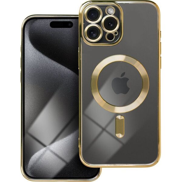 OEM Futerał ELECTRO MAG COVER kompatybilny z MagSafe do IPHONE 15 Pro Max złoty 14242688 5903396228216