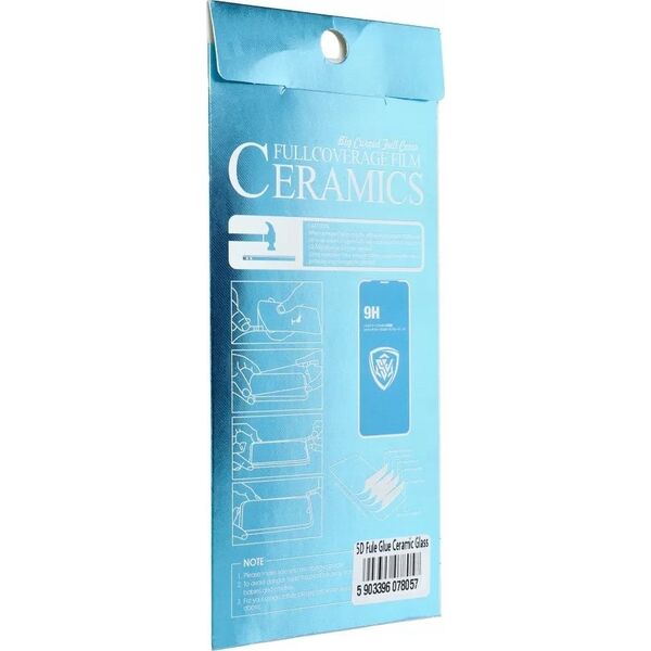 OEM 5D Full Glue Ceramic Glass - do Motorola G52 / G71s / G72 / G82 czarny 14242868 5903396260001