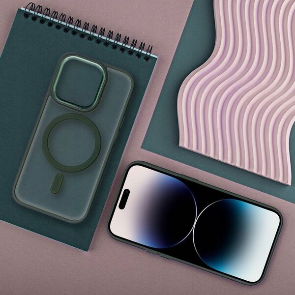 OEM Futerał MATTE MAG COVER kompatybilny z MagSafe do IPHONE 16 Plus zielony 14243330 5903396309908