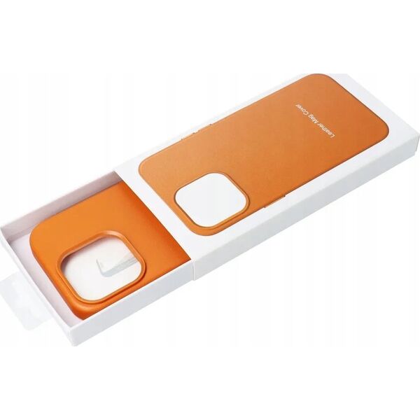 OEM Futerał LEATHER MAG COVER kompatybilny z MagSafe do IPHONE 16 Plus pomarańczowy 14243361 5903396310478